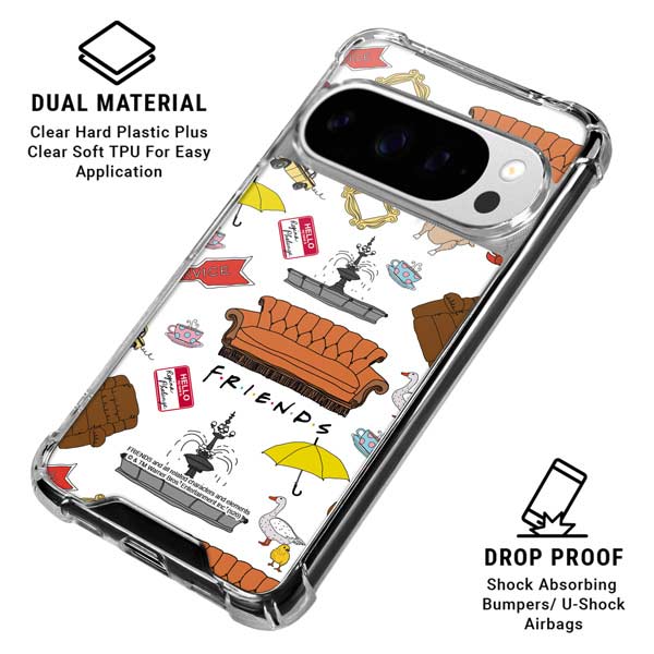 Warner Bros Classic FRIENDS Icons Google Pixel 10 Pro XL Clear Case