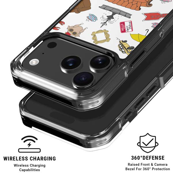 Warner Bros Classic FRIENDS Icons iPhone 17 Pro Clear Case