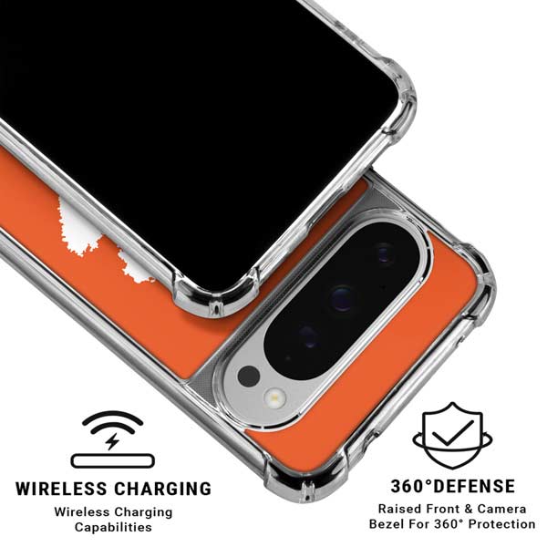 Clemson University Tiger Print Google Pixel 10 Pro XL Clear Case