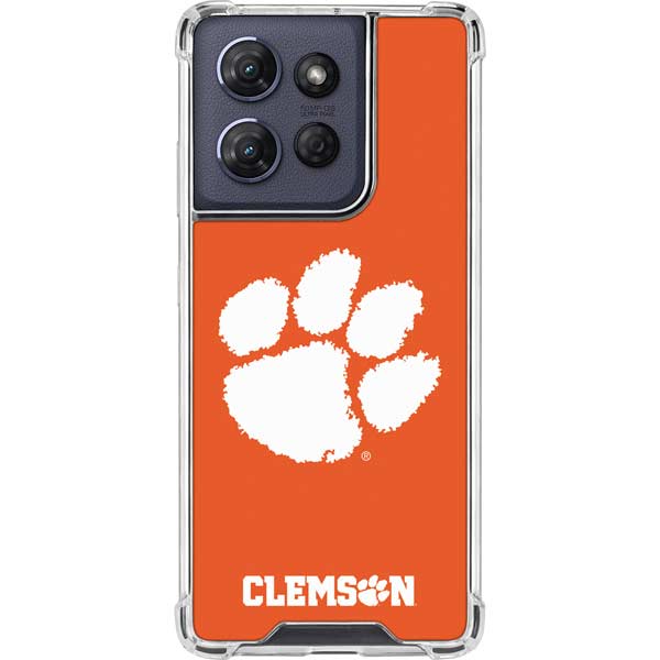 Clemson University Tiger Print Moto G 5G (2025) Clear Case