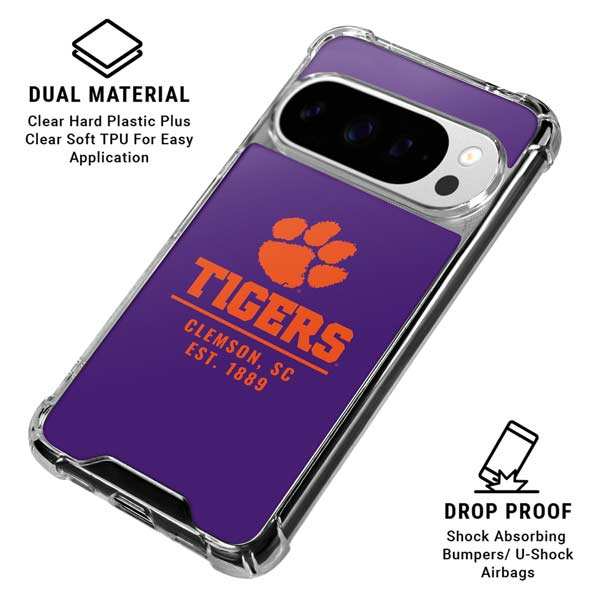 Clemson University Tigers Est 1889 Google Pixel 10 Pro Clear Case
