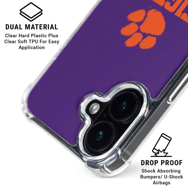 Clemson University Tigers Est 1889 iPhone 17 Clear Case