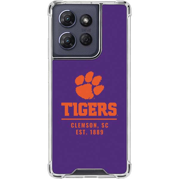 Clemson University Tigers Est 1889 Moto G 5G (2025) Clear Case