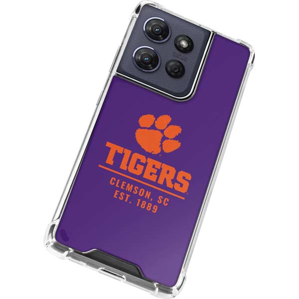 Clemson University Tigers Est 1889 Moto G 5G (2025) Clear Case