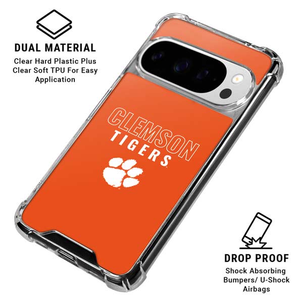 Clemson University Tigers Logo Google Pixel 10 Pro XL Clear Case