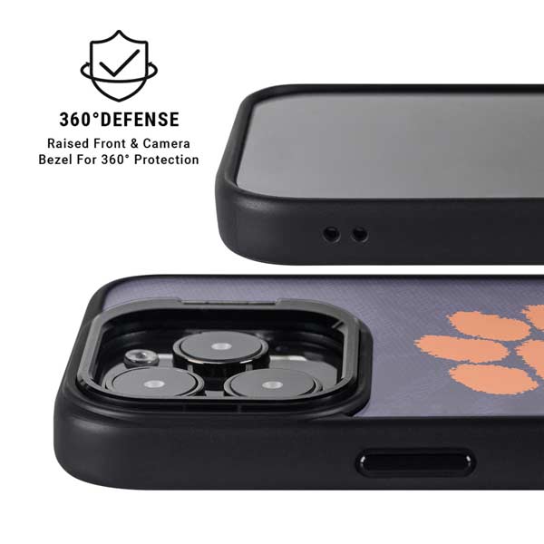 Clemson University Paw Logo iPhone 14 Pro Kickstand Case