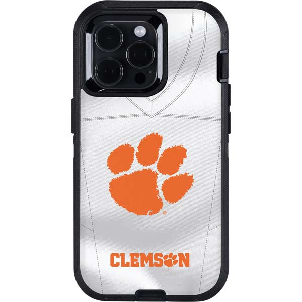 Clemson University White Jersey Otterbox Defender iPhone Skin
