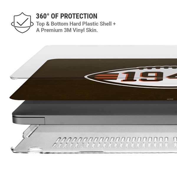 NFL Cleveland Browns Alternate Distressed MacBook Pro 14in (2021-24) Case plus Skin