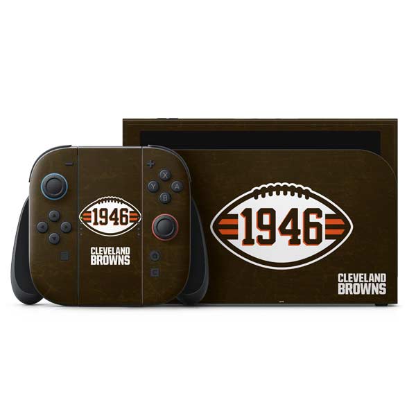 NFL Cleveland Browns Alternate Distressed Nintendo Switch 2 (2025) with Joy-Con Skin