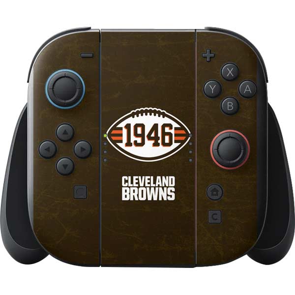 NFL Cleveland Browns Alternate Distressed Nintendo Switch 2 (2025) with Joy-Con Skin