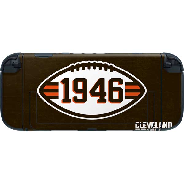 NFL Cleveland Browns Alternate Distressed Nintendo Switch 2 (2025) with Joy-Con Skin