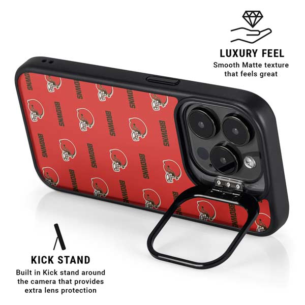 NFL Cleveland Browns Blitz Series iPhone 14 Pro Max Kickstand Case