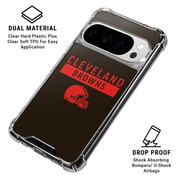 NFL Cleveland Browns Brown Performance Series Google Pixel 10 Pro XL Clear Case