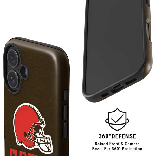 NFL Cleveland Browns Distressed iPhone 16 Magsafe Impact Case