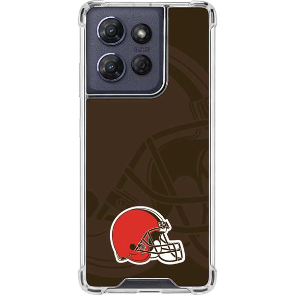 NFL Cleveland Browns Double Vision Moto G Power 5G (2025) Clear Case