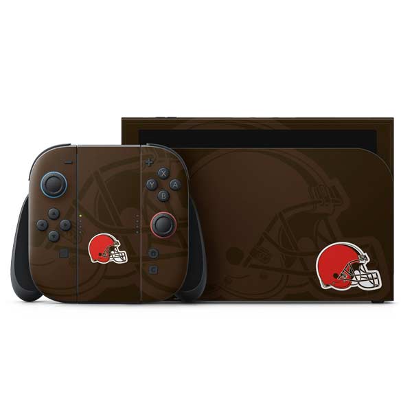 NFL Cleveland Browns Double Vision Nintendo Switch 2 (2025) with Joy-Con Skin