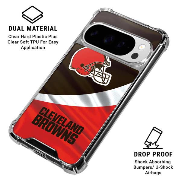 NFL Cleveland Browns Google Pixel 10 Pro XL Clear Case