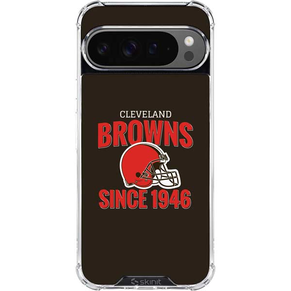 NFL Cleveland Browns Helmet Google Pixel 10 Pro XL Clear Case