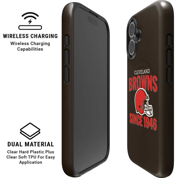 NFL Cleveland Browns Helmet iPhone 16 Plus Magsafe Impact Case