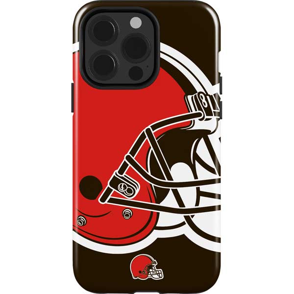 cleveland browns football helmet case iPhone 15 Pro Cleveland Browns Large Logo Impact Case