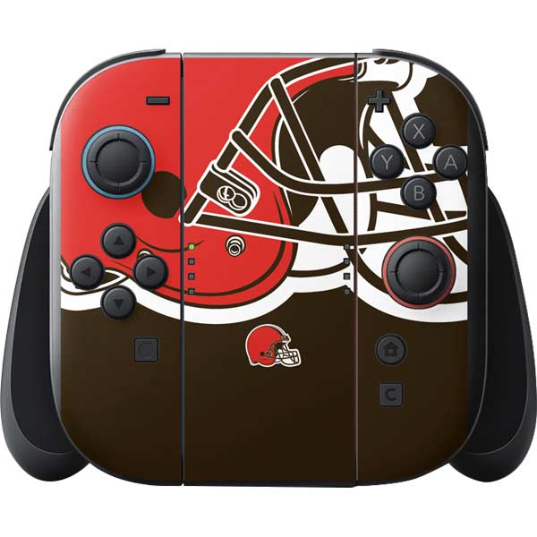 NFL Cleveland Browns Large Logo Nintendo Switch 2 (2025) with Joy-Con Skin