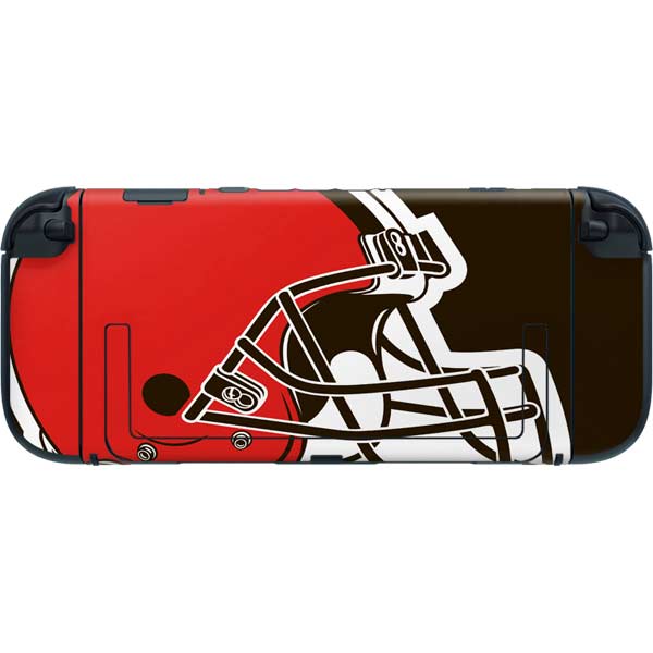 NFL Cleveland Browns Large Logo Nintendo Switch 2 (2025) with Joy-Con Skin