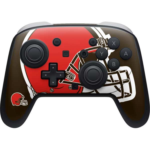 NFL Cleveland Browns Large Logo Nintendo Switch 2 (2025) Pro Controller Skin