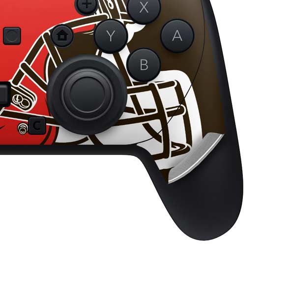 NFL Cleveland Browns Large Logo Nintendo Switch 2 (2025) Pro Controller Skin