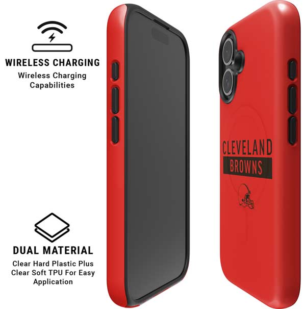NFL Cleveland Browns Orange Performance Series iPhone 16 Magsafe Impact Case