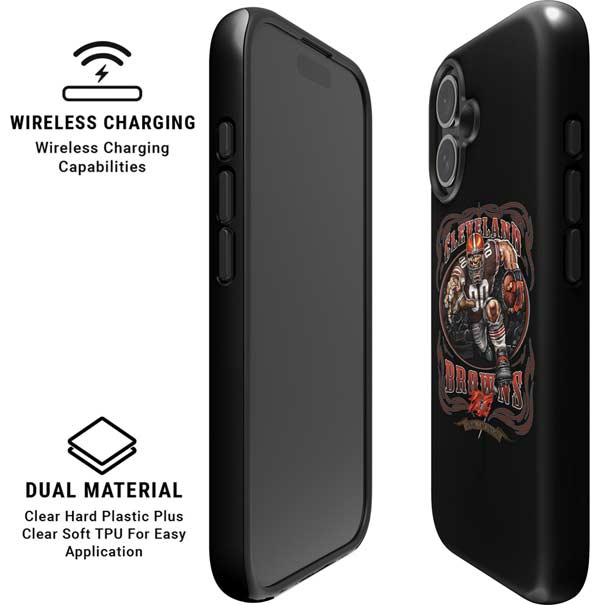 Liquid Blue NFL Cleveland Browns Running Back iPhone 16 Magsafe Impact Case