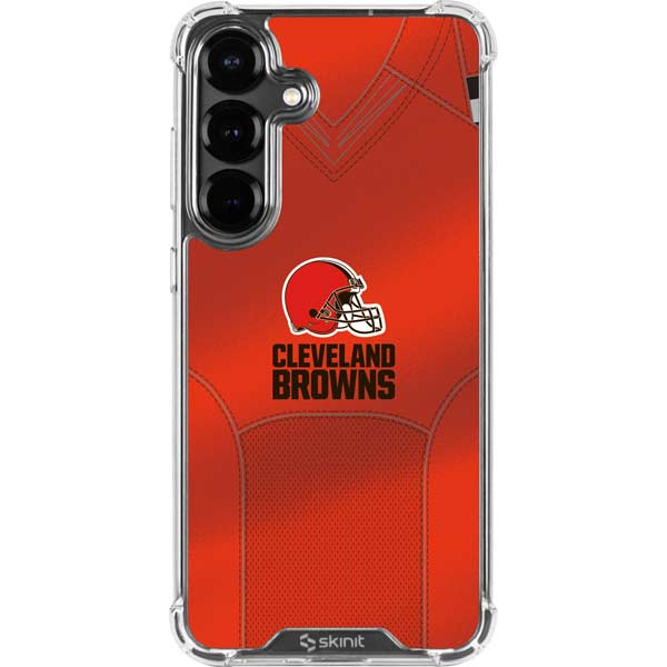 NFL Cleveland Browns Team Jersey Galaxy S26 Plus Clear Case