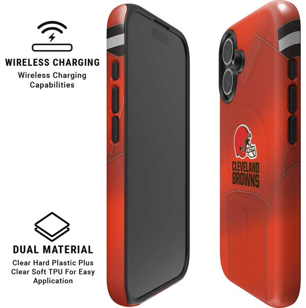 NFL Cleveland Browns Team Jersey iPhone 16 Plus Magsafe Impact Case