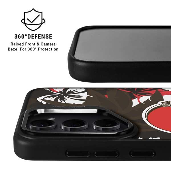 NFL Cleveland Browns Tropical Print Galaxy S26 Ultra Kickstand Case
