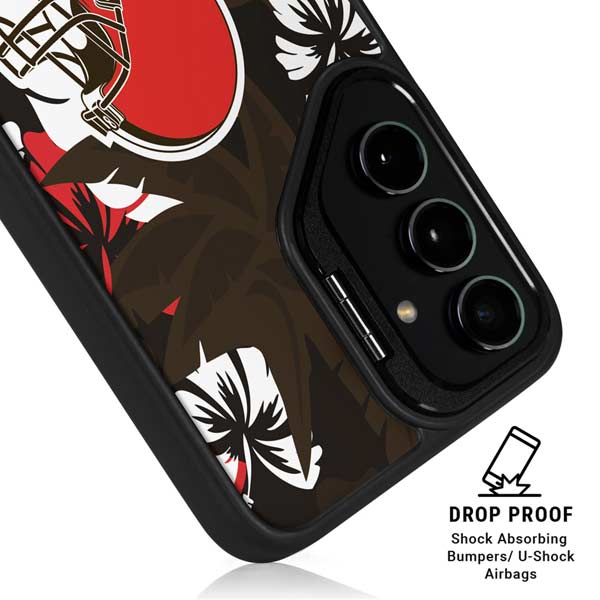 NFL Cleveland Browns Tropical Print Galaxy S26 Ultra Kickstand Case