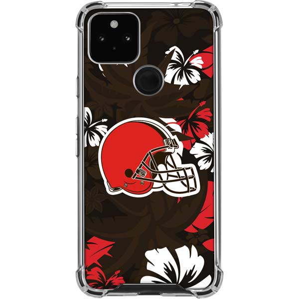 NFL Cleveland Browns Tropical Print Pixel Cases