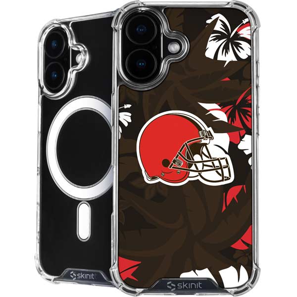 NFL Cleveland Browns Tropical Print iPhone 17 MagSafe Case