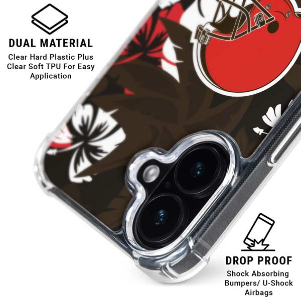 NFL Cleveland Browns Tropical Print iPhone 17 MagSafe Case