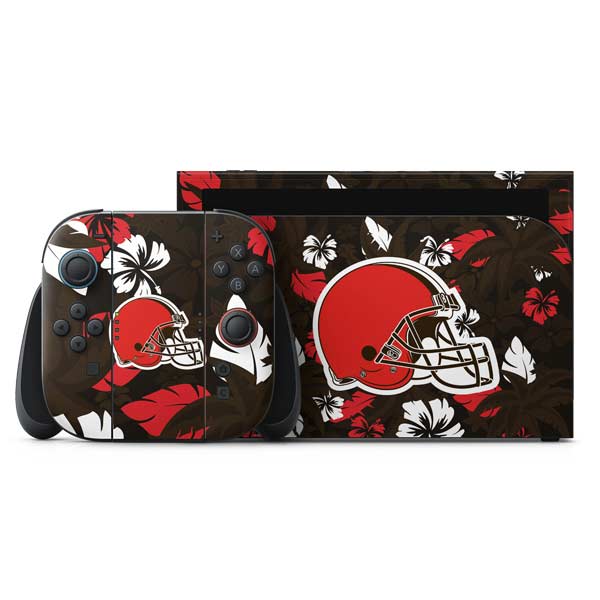 NFL Cleveland Browns Tropical Print Nintendo Skins