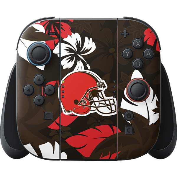 NFL Cleveland Browns Tropical Print Nintendo Skins