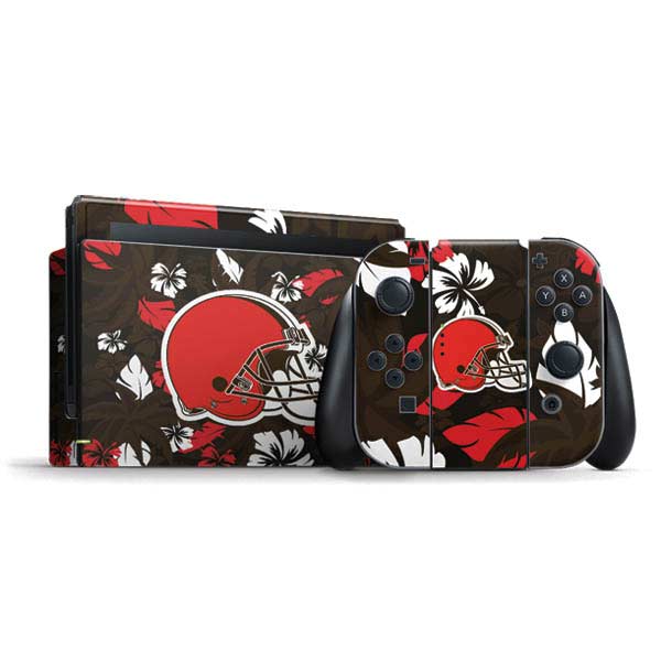 NFL Cleveland Browns Tropical Print Nintendo Skins