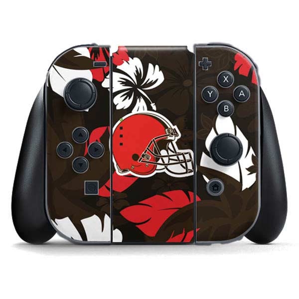 NFL Cleveland Browns Tropical Print Nintendo Skins
