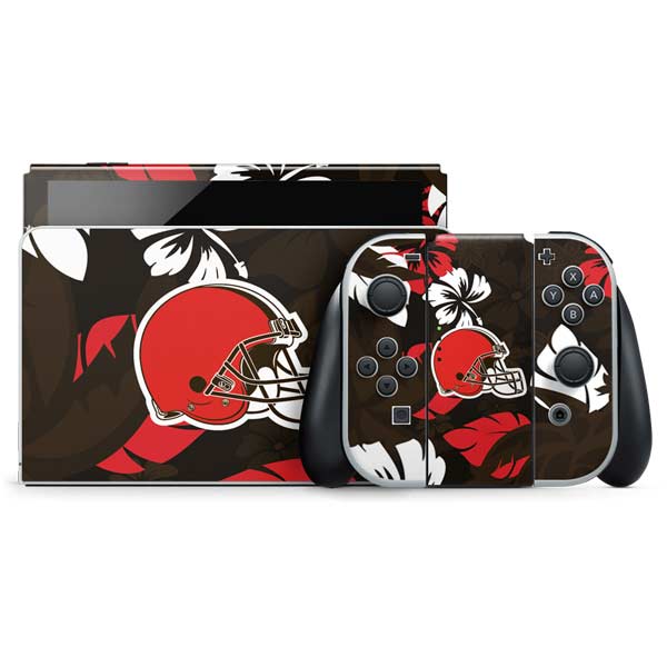 NFL Cleveland Browns Tropical Print Nintendo Skins
