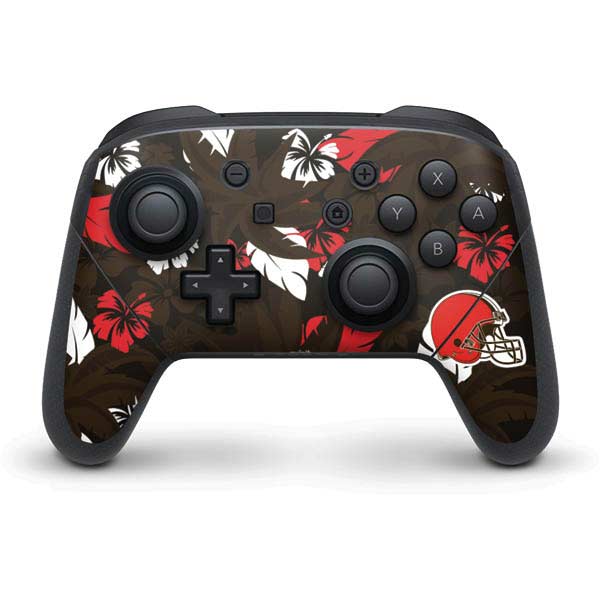 NFL Cleveland Browns Tropical Print Nintendo Skins