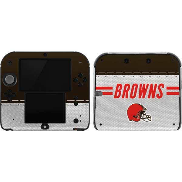 NFL Cleveland Browns White Striped Nintendo Skins