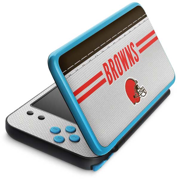 NFL Cleveland Browns White Striped Nintendo Skins