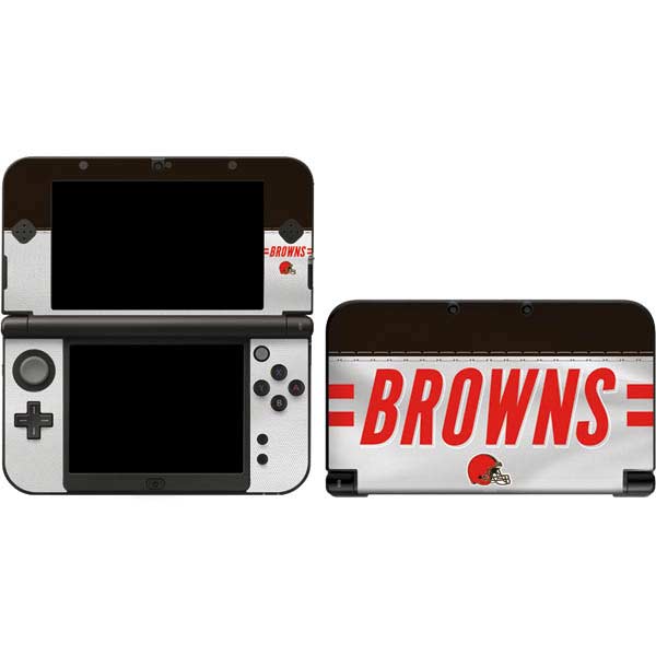 NFL Cleveland Browns White Striped Nintendo Skins