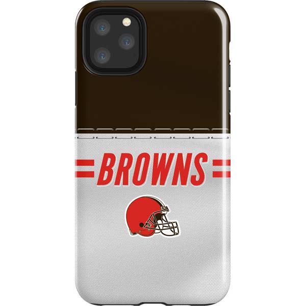 NFL Cleveland Browns White Striped iPhone Cases