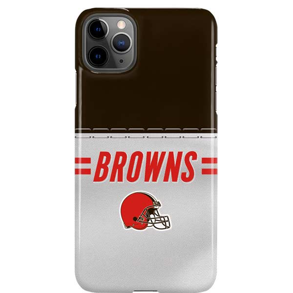 NFL Cleveland Browns White Striped iPhone Cases