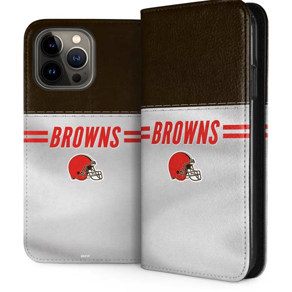 NFL Cleveland Browns White Striped iPhone Cases