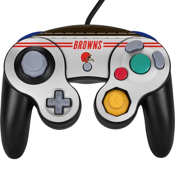 NFL Cleveland Browns White Striped Nintendo Skins